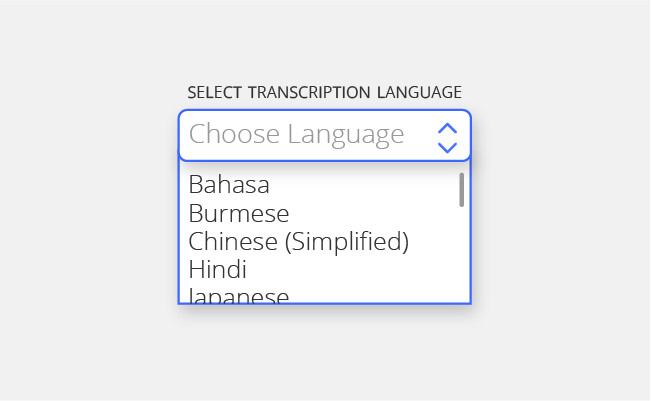 Transcribe audio on Auris AI